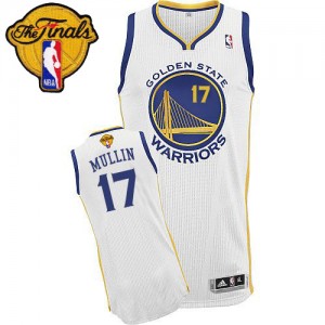 Maillot NBA Authentic Chris Mullin #17 Golden State Warriors Home 2015 The Finals Patch Blanc - Homme