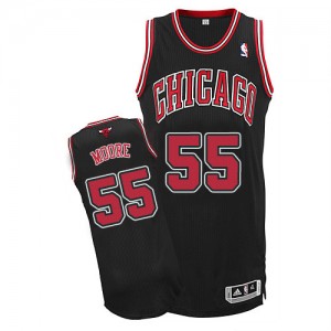 Chicago Bulls E'Twaun Moore #55 Alternate Authentic Maillot d'équipe de NBA - Noir pour Homme
