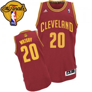 Maillot Swingman Cleveland Cavaliers NBA Road 2015 The Finals Patch Vin Rouge - #20 Timofey Mozgov - Homme