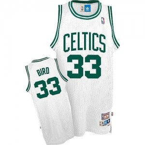 Boston Celtics Larry Bird #33 Throwback Swingman Maillot d'équipe de NBA - Blanc pour Enfants