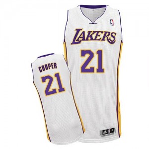 Maillot NBA Authentic Michael Cooper #21 Los Angeles Lakers Alternate Blanc - Homme