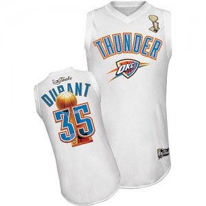Maillot NBA Swingman Kevin Durant #35 Oklahoma City Thunder 2012 Finals Blanc - Homme