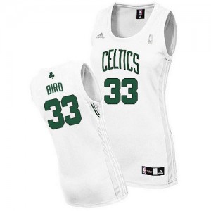 Maillot NBA Swingman Larry Bird #33 Boston Celtics Home Blanc - Femme