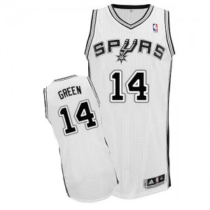 Maillot NBA Blanc Danny Green #14 San Antonio Spurs Home Authentic Homme Adidas