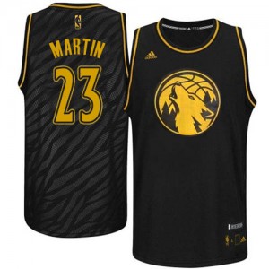 Minnesota Timberwolves Kevin Martin #23 Precious Metals Fashion Authentic Maillot d'équipe de NBA - Noir pour Homme
