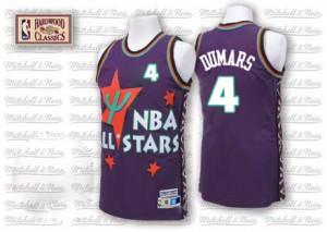 Maillot NBA Violet Joe Dumars #4 Detroit Pistons Throwback 1995 All Star Authentic Homme Adidas