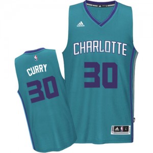 Maillot Authentic Charlotte Hornets NBA Road Bleu clair - #30 Dell Curry - Homme