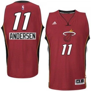 Maillot NBA Authentic Chris Andersen #11 Miami Heat 2014-15 Christmas Day Rouge - Homme