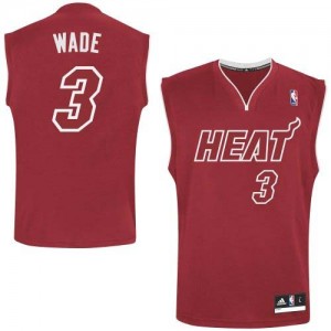 Maillot Adidas Rouge Pride Authentic Miami Heat - Dwyane Wade #3 - Homme