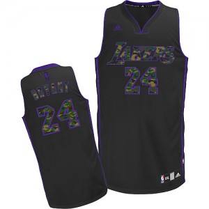 Los Angeles Lakers #24 Adidas Fashion Camo noir Swingman Maillot d'équipe de NBA sortie magasin - Kobe Bryant pour Homme