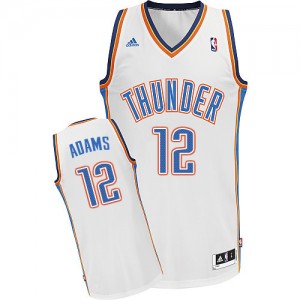 Oklahoma City Thunder #12 Adidas Home Blanc Swingman Maillot d'équipe de NBA Vente - Steven Adams pour Homme