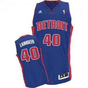 Maillot NBA Swingman Bill Laimbeer #40 Detroit Pistons Road Bleu royal - Homme