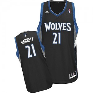 Maillot NBA Noir Kevin Garnett #21 Minnesota Timberwolves Alternate Swingman Homme Adidas