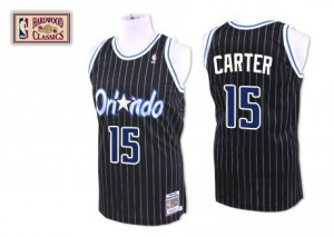 Orlando Magic #15 Mitchell and Ness Throwback Noir Authentic Maillot d'équipe de NBA Prix d'usine - Vince Carter pour Homme