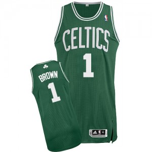 Maillot NBA Vert (No Blanc) Walter Brown #1 Boston Celtics Road Authentic Homme Adidas