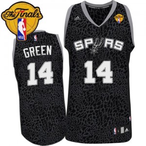 San Antonio Spurs #14 Adidas Crazy Light Finals Patch Noir Authentic Maillot d'équipe de NBA pas cher en ligne - Danny Green pour Homme