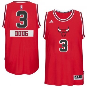 Maillot NBA Chicago Bulls #3 Doug McDermott Rouge Adidas Swingman 2014-15 Christmas Day - Homme