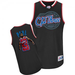 Maillot NBA Los Angeles Clippers #3 Chris Paul Noir Adidas Swingman Notorious - Homme