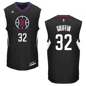 Maillot NBA Los Angeles Clippers #32 Blake Griffin Noir Adidas Authentic Alternate - Enfants