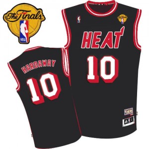 Maillot NBA Miami Heat #10 Tim Hardaway Noir Adidas Authentic Hardwood Classic Nights Finals Patch - Homme