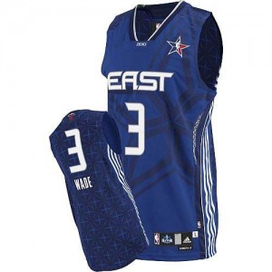 Maillot NBA Authentic Dwyane Wade #3 Miami Heat 2010 All Star Bleu - Homme
