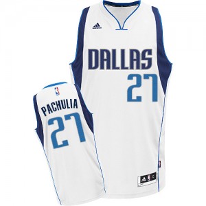 Dallas Mavericks #27 Adidas Home Blanc Swingman Maillot d'équipe de NBA préférentiel - Zaza Pachulia pour Homme