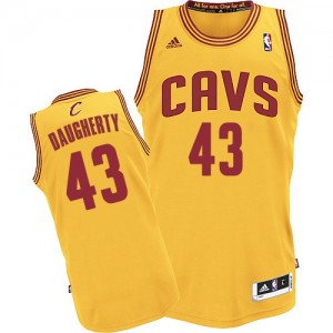 Cleveland Cavaliers Brad Daugherty #43 Alternate Swingman Maillot d'équipe de NBA - Or pour Homme