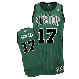 Maillot Adidas Vert (No. noir) Alternate Authentic Boston Celtics - John Havlicek #17 - Homme