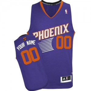 Phoenix Suns Personnalisé Adidas Road Violet Maillot d'équipe de NBA préférentiel - Authentic pour Enfants