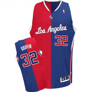Los Angeles Clippers Blake Griffin #32 Split Fashion Authentic Maillot d'équipe de NBA - Rouge Bleu pour Homme