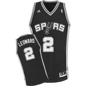 San Antonio Spurs #2 Adidas Road Noir Swingman Maillot d'équipe de NBA Braderie - Kawhi Leonard pour Enfants