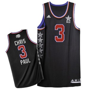 Maillot NBA Los Angeles Clippers #3 Chris Paul Noir Adidas Swingman 2015 All Star - Homme