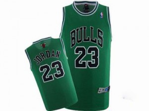 Maillot Authentic Chicago Bulls NBA Throwback Vert - #23 Michael Jordan - Homme