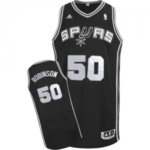San Antonio Spurs David Robinson #50 Road Swingman Maillot d'équipe de NBA - Noir pour Homme