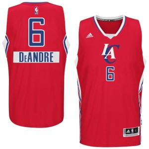 Maillot NBA Rouge DeAndre Jordan #6 Los Angeles Clippers 2014-15 Christmas Day Authentic Homme Adidas