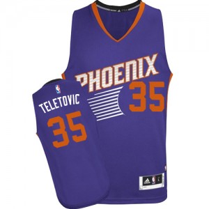 Phoenix Suns #35 Adidas Road Violet Swingman Maillot d'équipe de NBA 100% authentique - Mirza Teletovic pour Homme