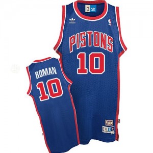 Detroit Pistons #10 Adidas Throwback Bleu Authentic Maillot d'équipe de NBA 100% authentique - Dennis Rodman pour Homme