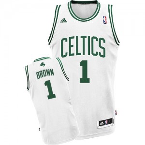 Maillot NBA Blanc Walter Brown #1 Boston Celtics Home Swingman Homme Adidas
