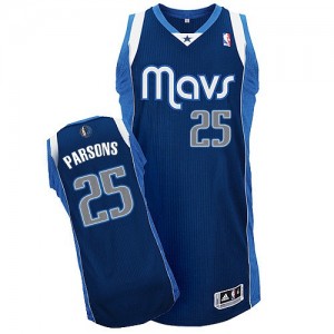Maillot NBA Authentic Chandler Parsons #25 Dallas Mavericks Alternate Bleu marin - Homme