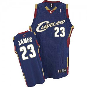 Maillot NBA Cleveland Cavaliers #23 LeBron James Bleu marin Adidas Authentic - Homme