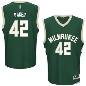 Milwaukee Bucks Vin Baker #42 Road Authentic Maillot d'équipe de NBA - Vert pour Homme