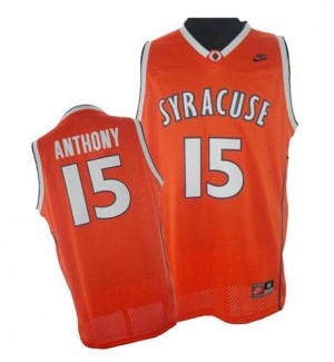 Maillot Authentic New York Knicks NBA Syracuse College Orange - #15 Carmelo Anthony - Homme