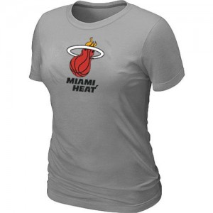 T-shirt principal de logo Miami Heat NBA Big & Tall Gris - Femme