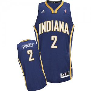 Maillot NBA Indiana Pacers #2 Rodney Stuckey Bleu marin Adidas Swingman Road - Homme