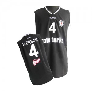 Maillot NBA Noir Allen Iverson #4 Philadelphia 76ers Authentic Homme Adidas