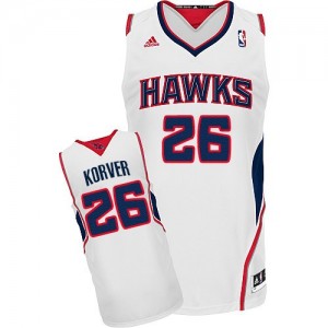 Maillot NBA Atlanta Hawks #26 Kyle Korver Blanc Adidas Swingman Home - Homme