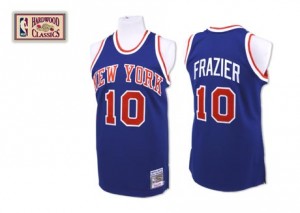 New York Knicks #10 Mitchell and Ness Throwback Bleu royal Swingman Maillot d'équipe de NBA vente en ligne - Walt Frazier pour Homme