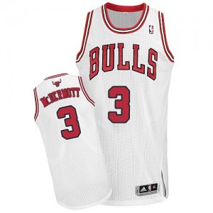 Maillot Authentic Chicago Bulls NBA Home Blanc - #3 Doug McDermott - Homme