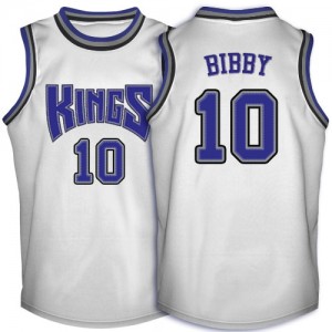 Maillot Adidas Blanc Throwback Authentic Sacramento Kings - Mike Bibby #10 - Homme