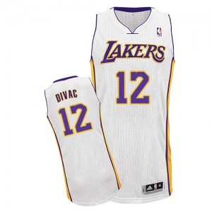 Maillot NBA Authentic Vlade Divac #12 Los Angeles Lakers Alternate Blanc - Homme